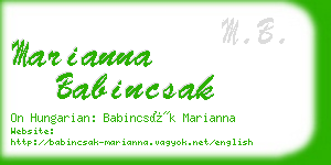 marianna babincsak business card